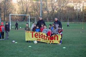 L'école du foot s'engage au Téléthon 2010 à Aguessac